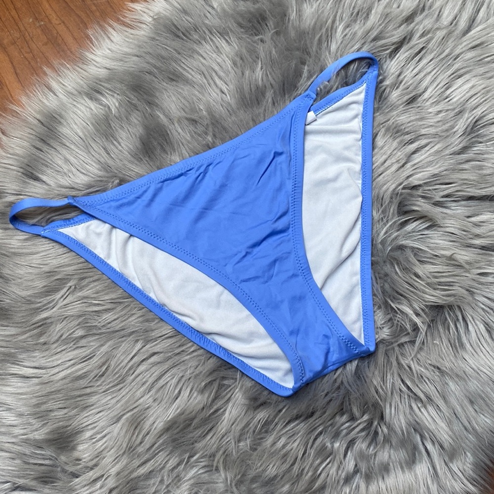 Solid blue bikini bottoms